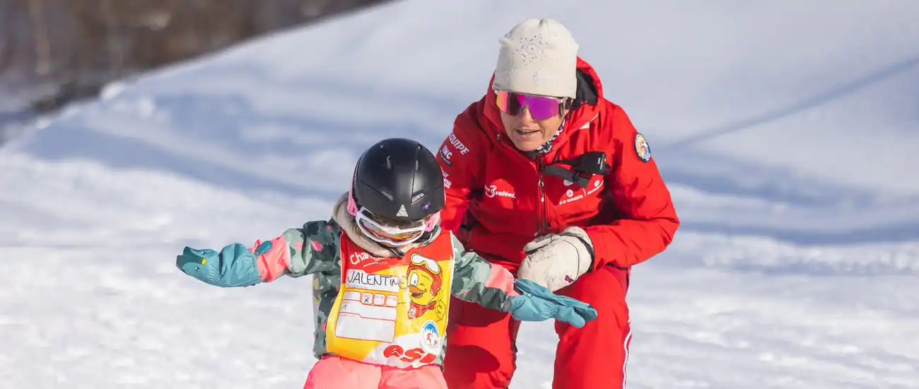A ski instructor attached to the station!